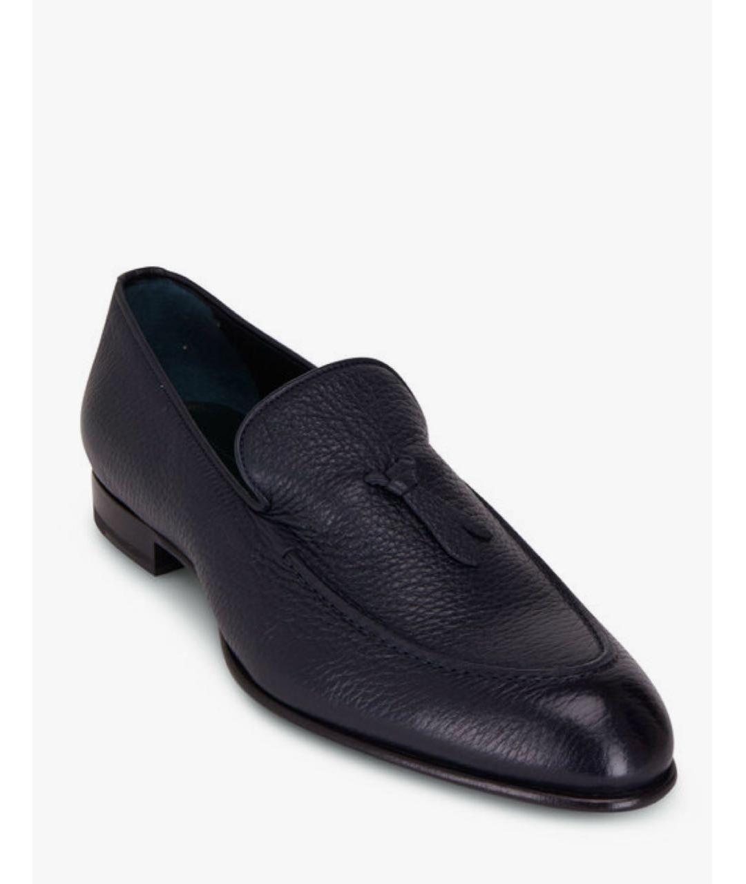 BRIONI Темно-синие кожаные туфли, фото 4