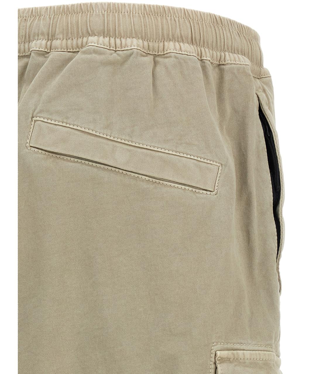 STONE ISLAND Бежевые хлопковые повседневные брюки, фото 4