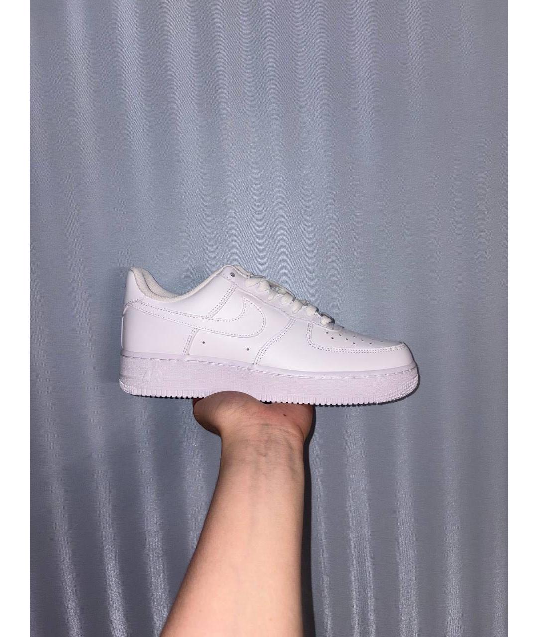 NIKE Белые низкие кроссовки / кеды из искусственной кожи, фото 9