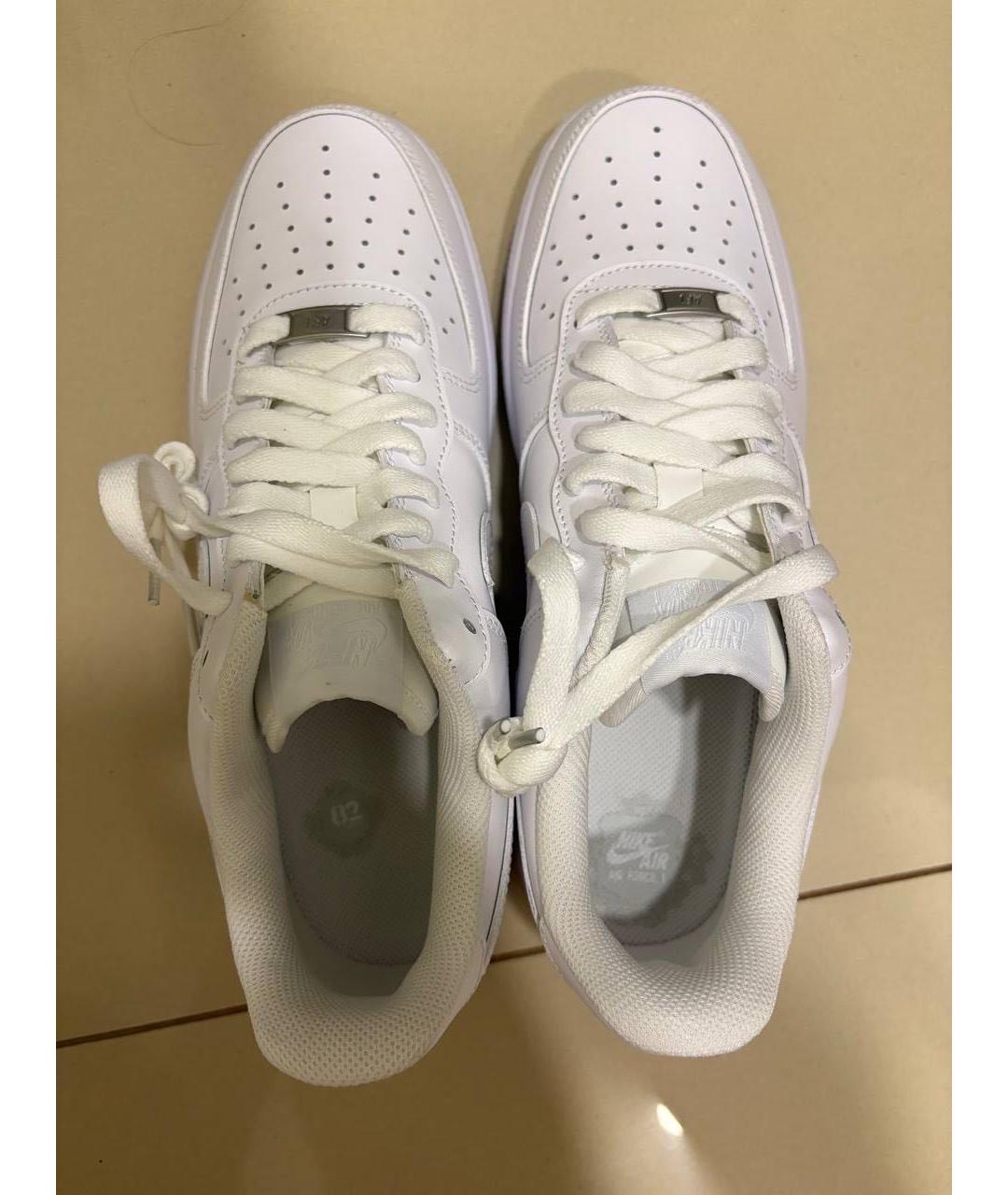 NIKE Белые низкие кроссовки / кеды из искусственной кожи, фото 7