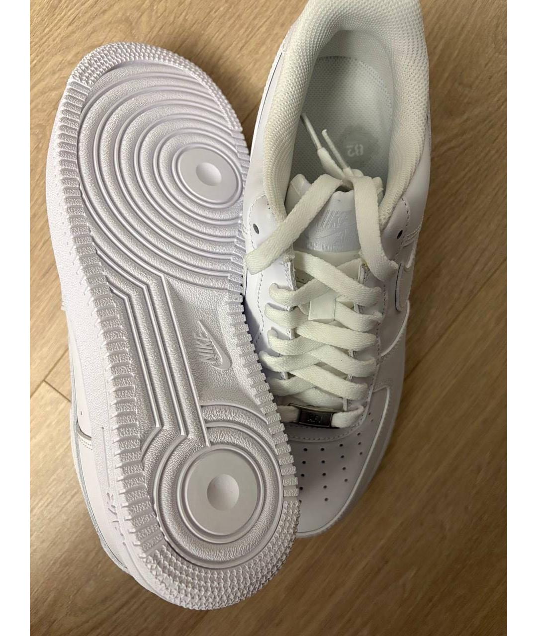NIKE Белые низкие кроссовки / кеды из искусственной кожи, фото 8