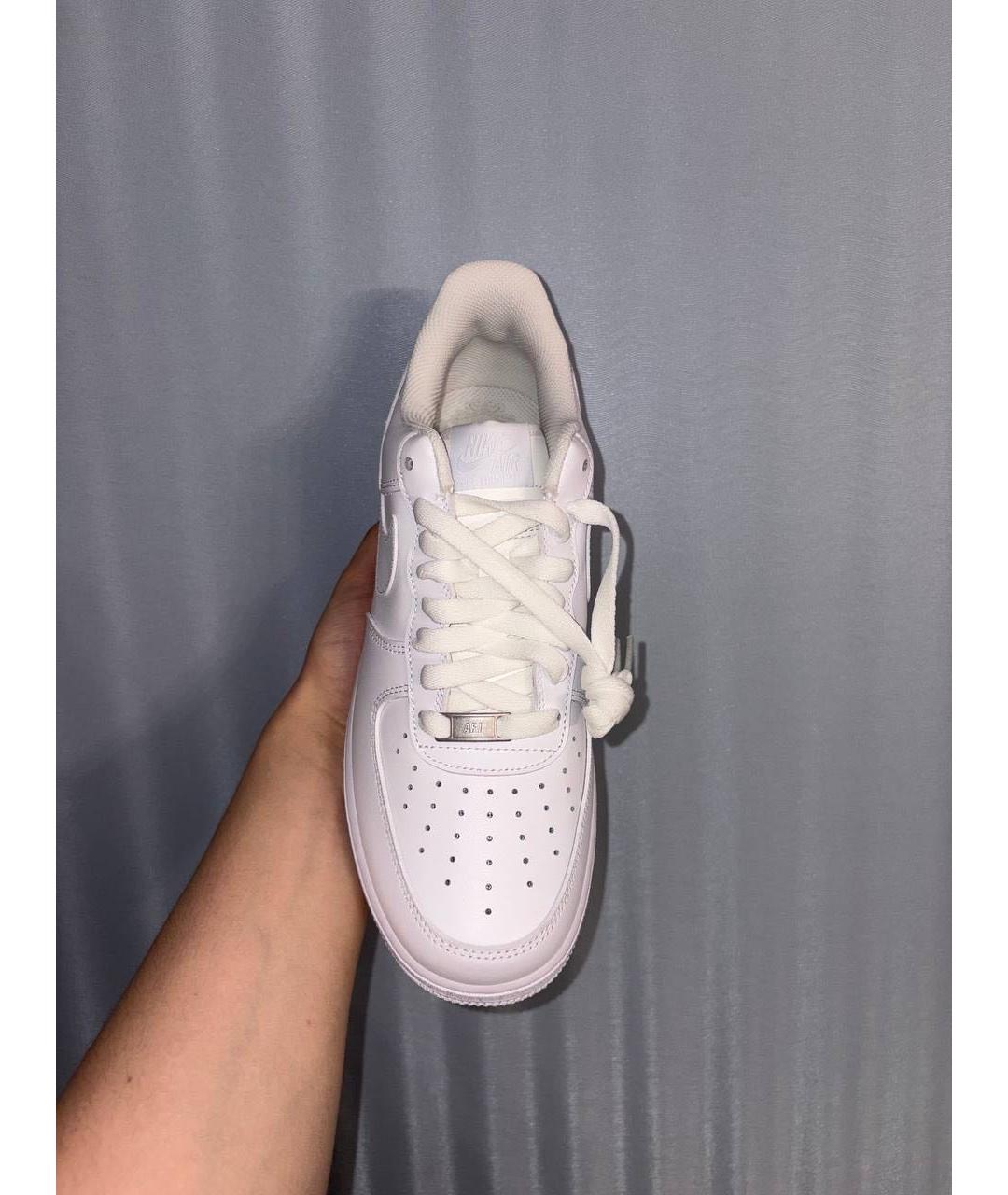 NIKE Белые низкие кроссовки / кеды из искусственной кожи, фото 2