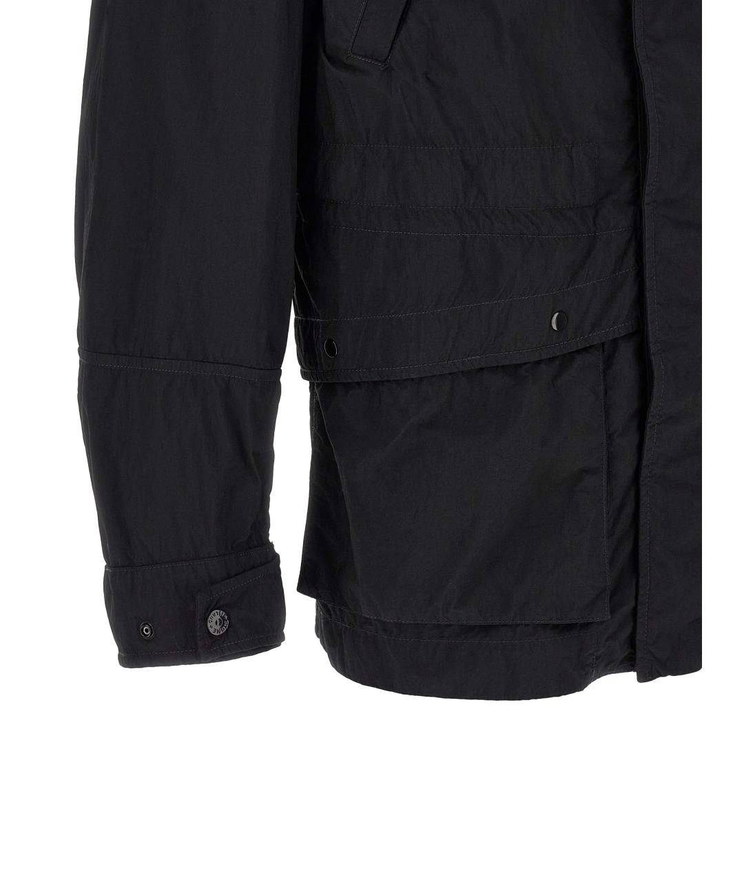 STONE ISLAND Черная полиамидовая куртка, фото 4