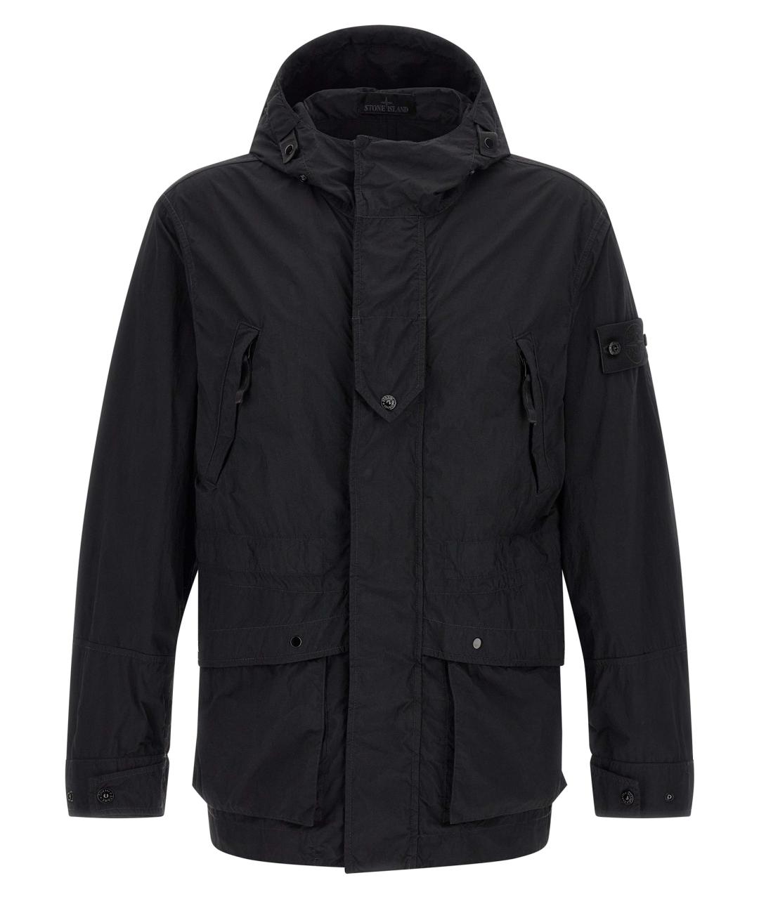 STONE ISLAND Черная полиамидовая куртка, фото 1