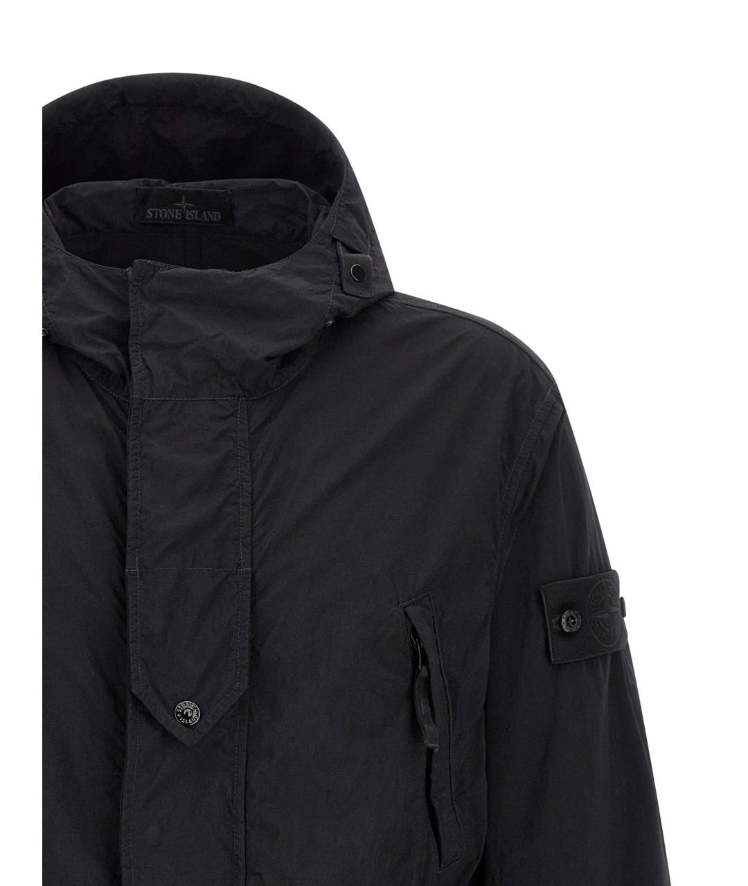 STONE ISLAND Черная полиамидовая куртка, фото 3