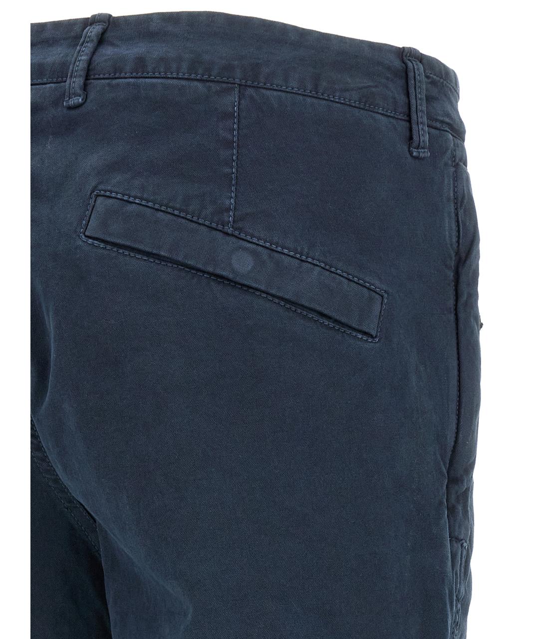 STONE ISLAND Синие хлопковые повседневные брюки, фото 4