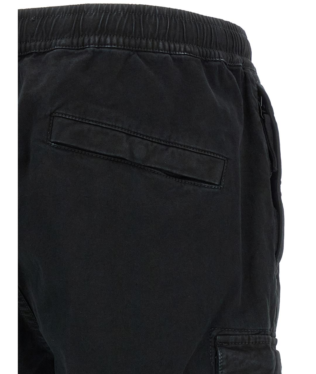 STONE ISLAND Черные хлопковые повседневные брюки, фото 4