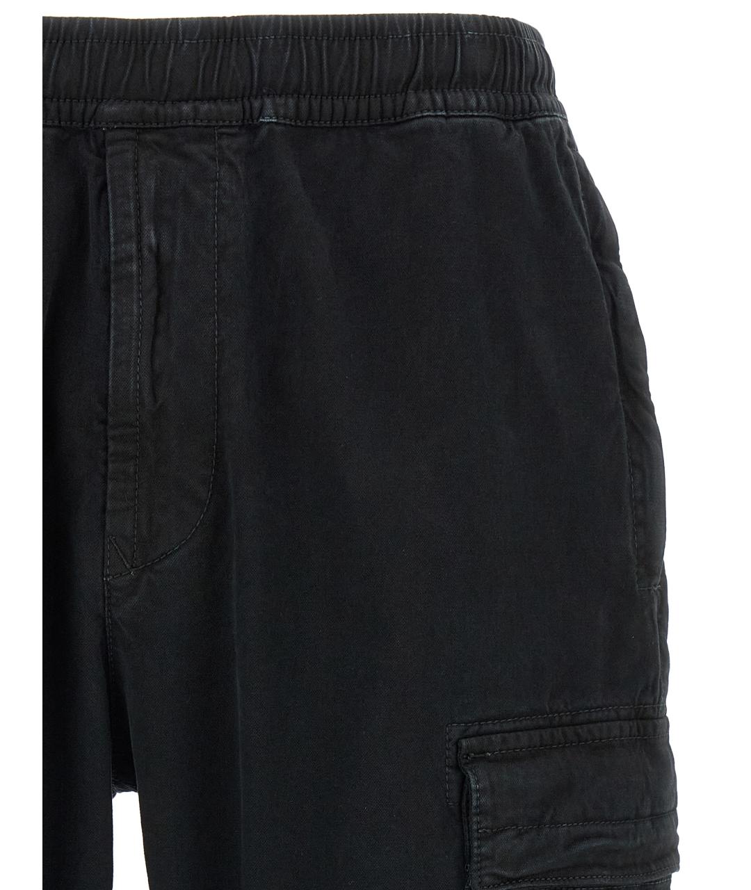 STONE ISLAND Черные хлопковые повседневные брюки, фото 3