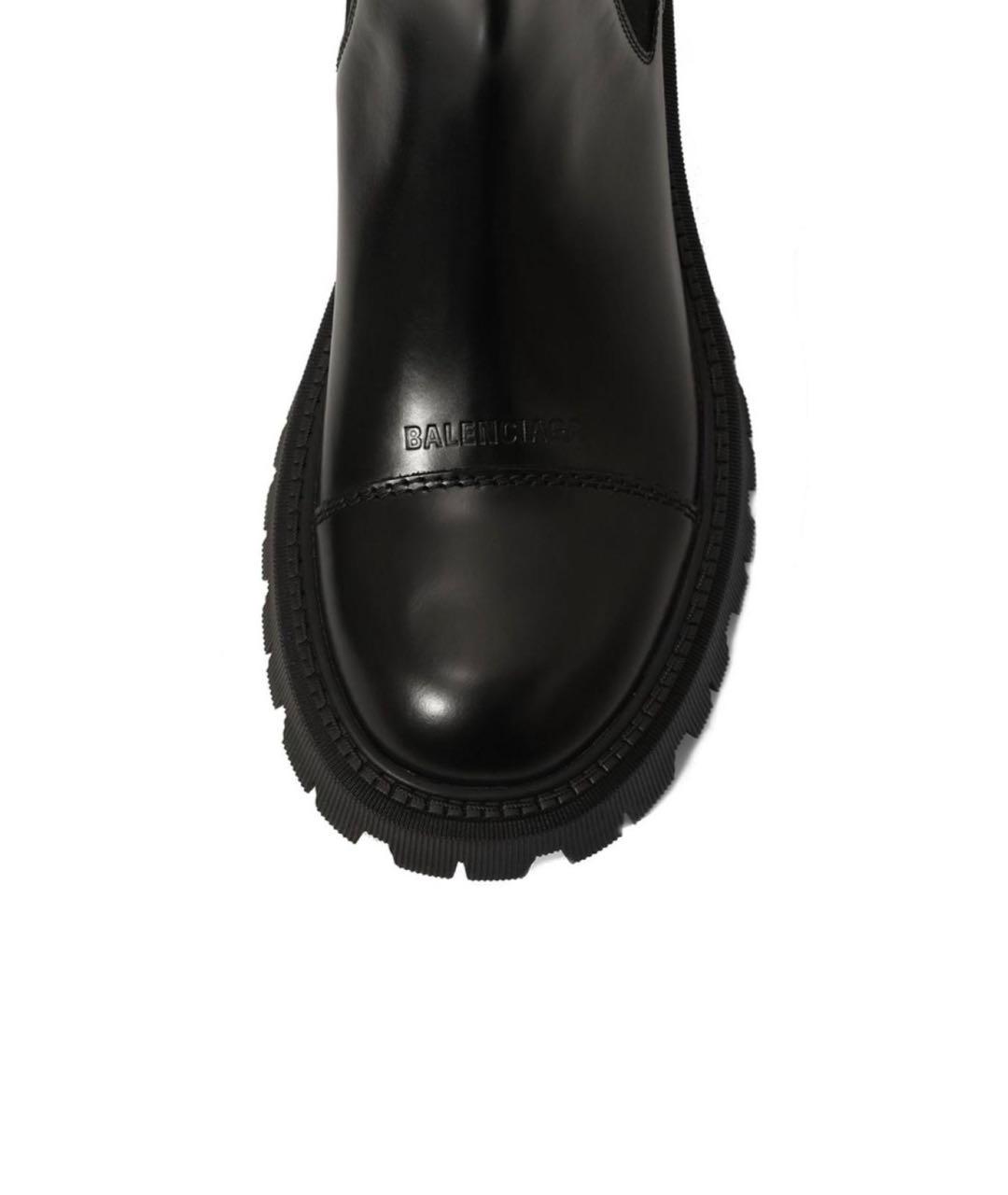 BALENCIAGA Черные кожаные низкие ботинки, фото 2