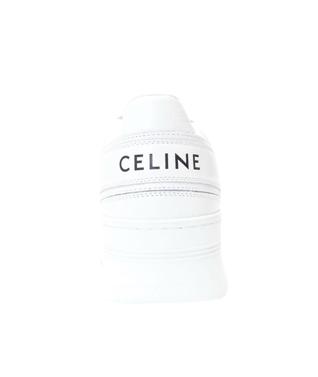CELINE Белые кожаные кеды, фото 4