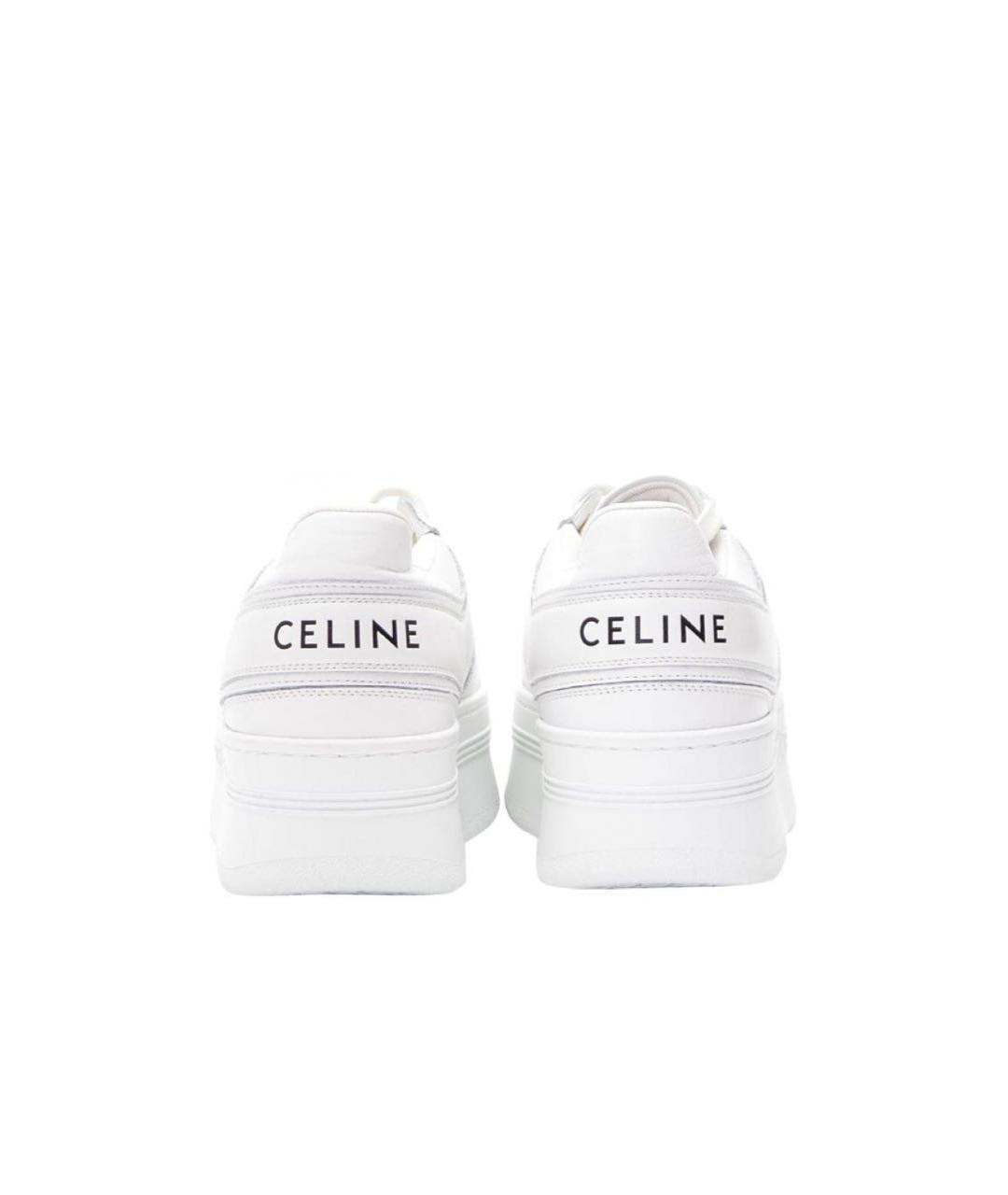 CELINE Белые кожаные кеды, фото 3