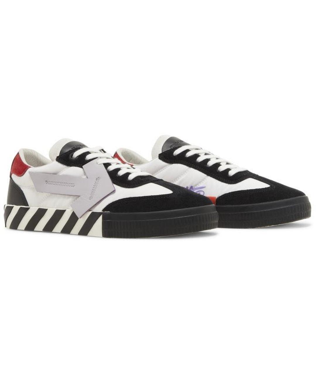 OFF-WHITE Черные замшевые низкие кроссовки / кеды, фото 2