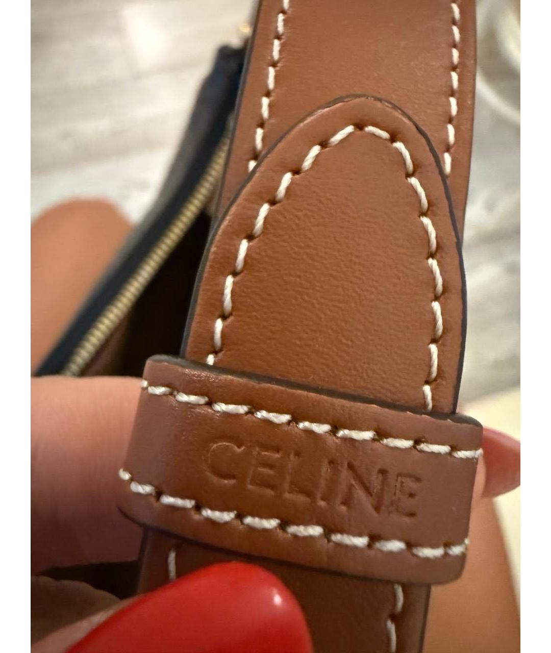 CELINE Коричневая канва сумка через плечо, фото 4