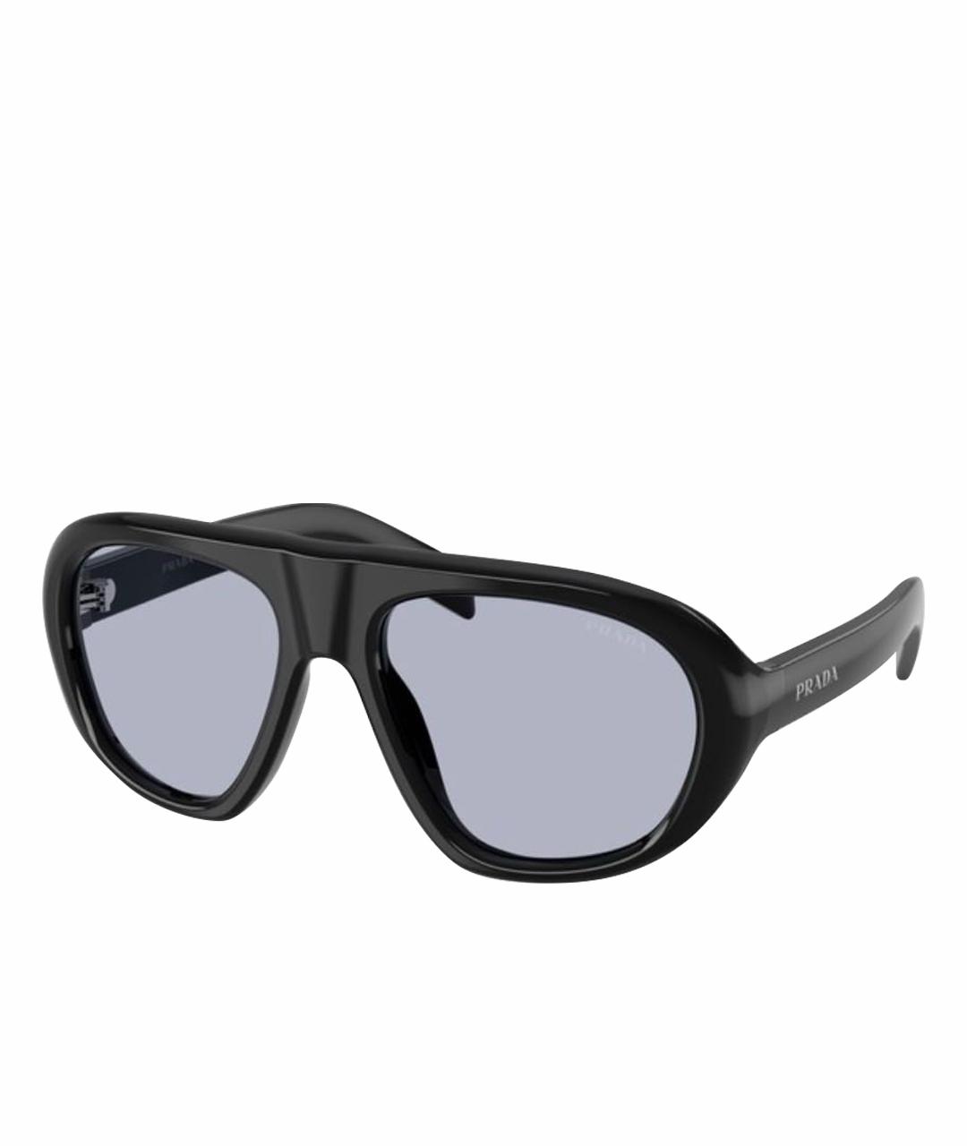 PRADA Черные пластиковые солнцезащитные очки, фото 1