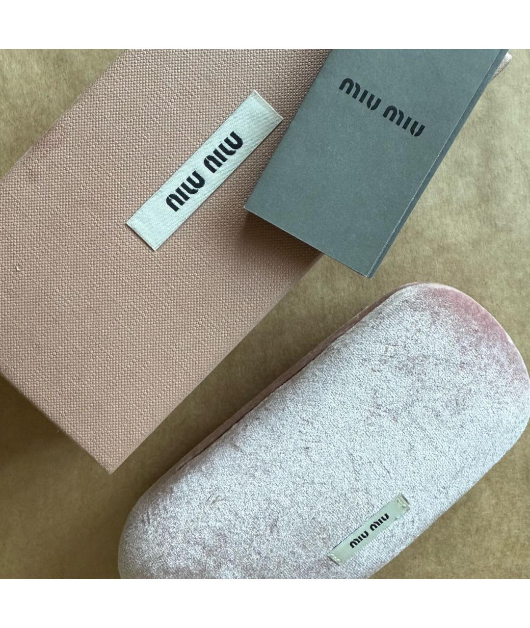 MIU MIU Черные пластиковые солнцезащитные очки, фото 4