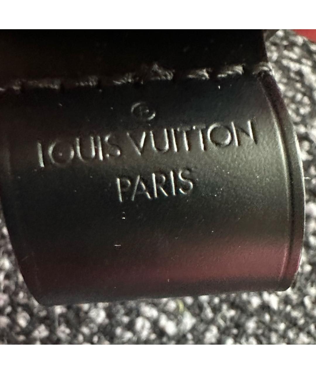 LOUIS VUITTON Черный кожаный браслет, фото 4