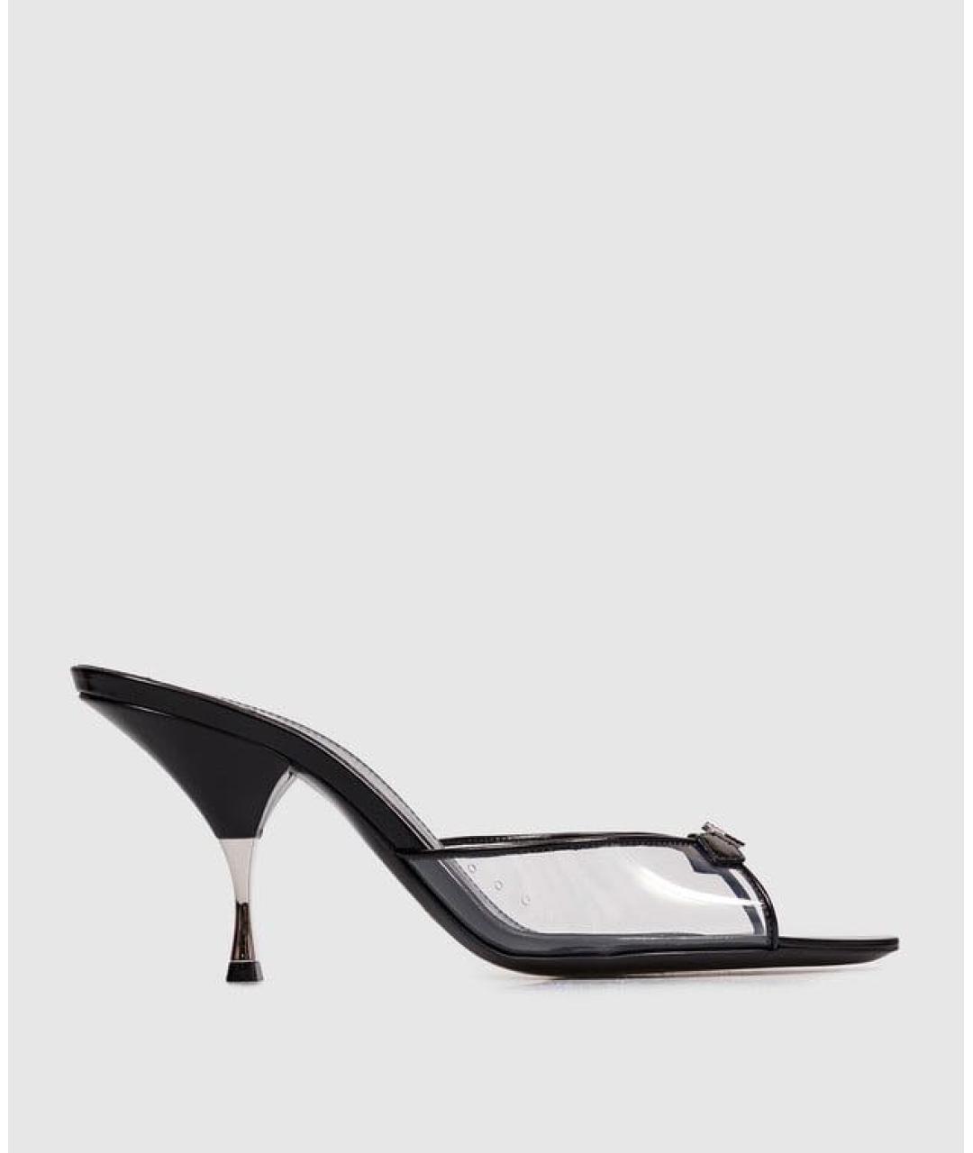 SAINT LAURENT Черные мюли, фото 7