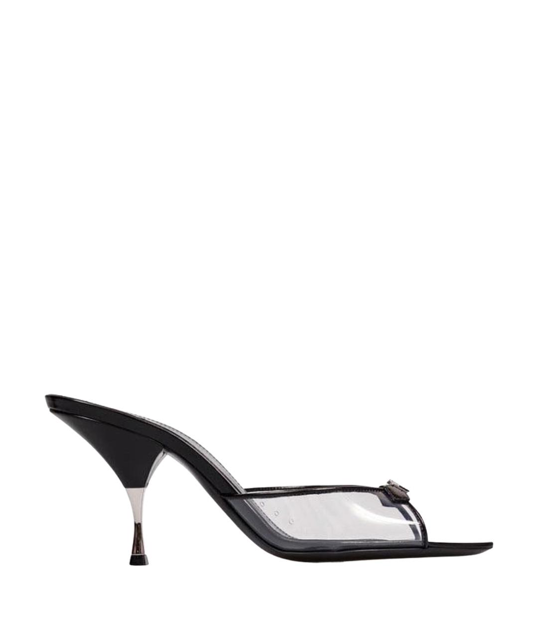 SAINT LAURENT Черные мюли, фото 1