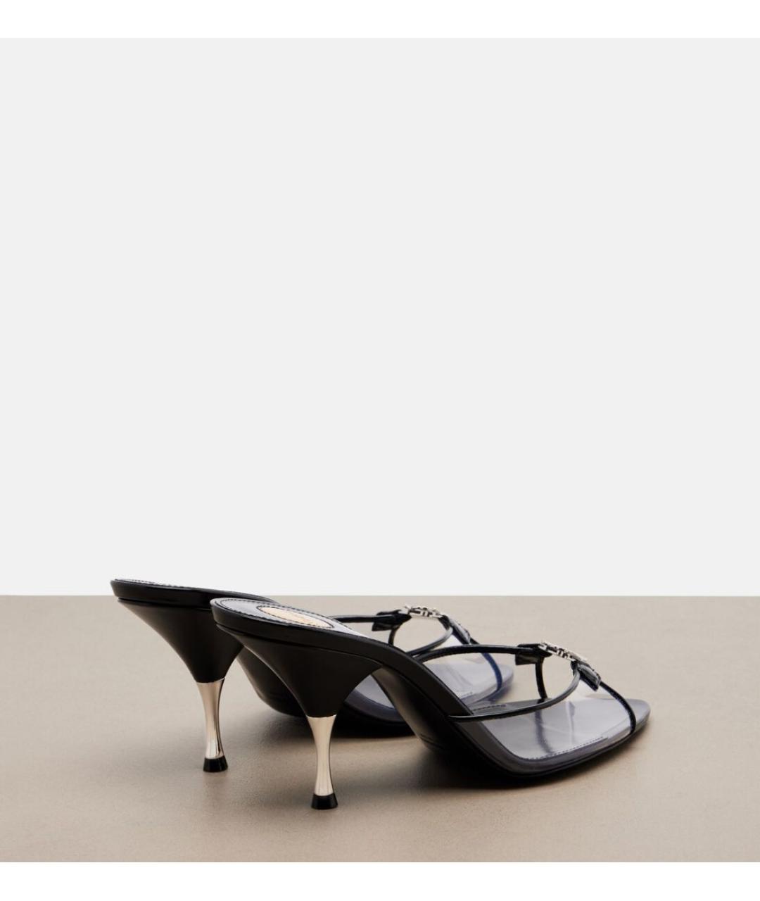 SAINT LAURENT Черные мюли, фото 4