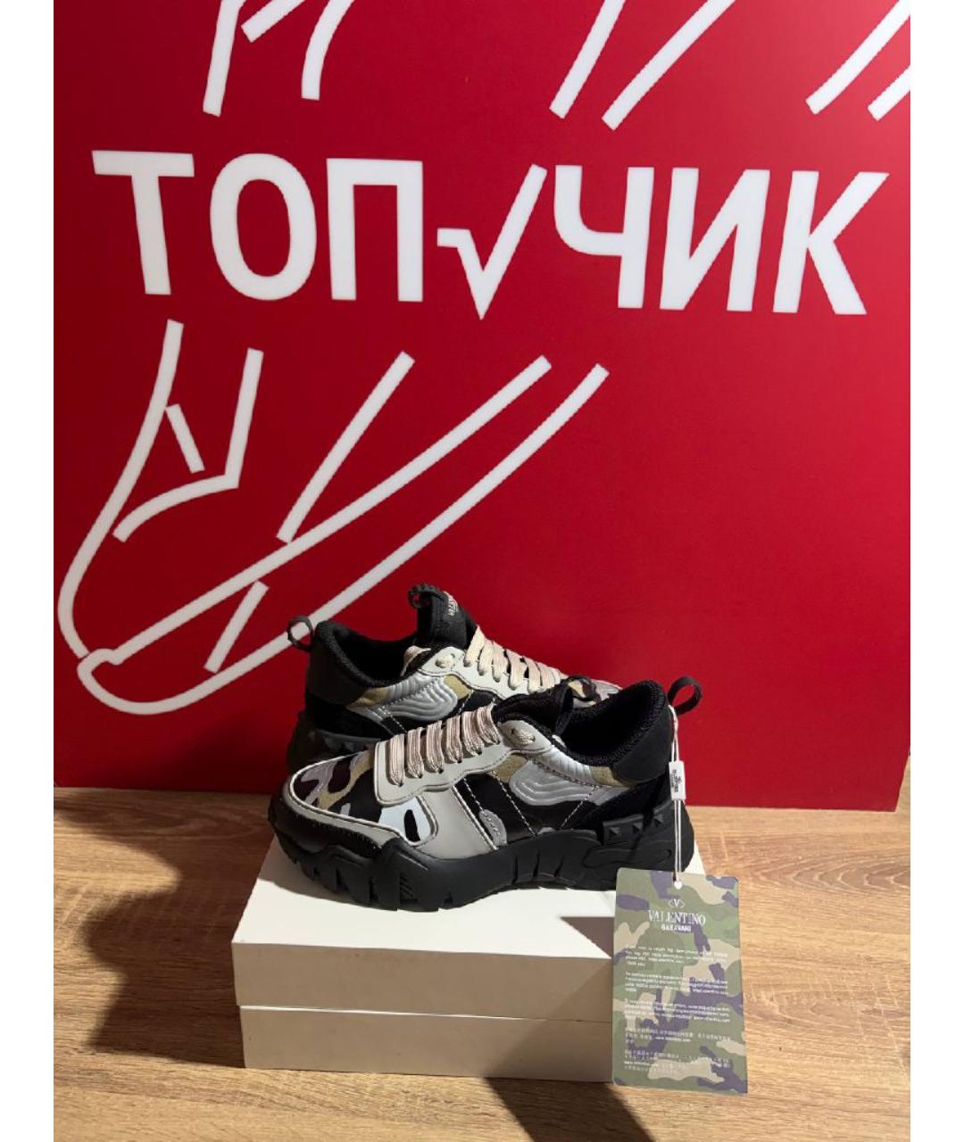 VALENTINO Серые кожаные высокие ботинки, фото 4