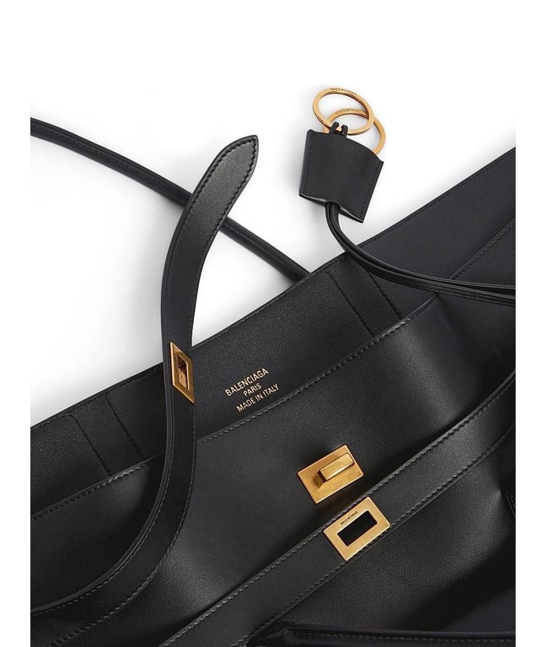 BALENCIAGA Черная кожаная сумка с короткими ручками, фото 5