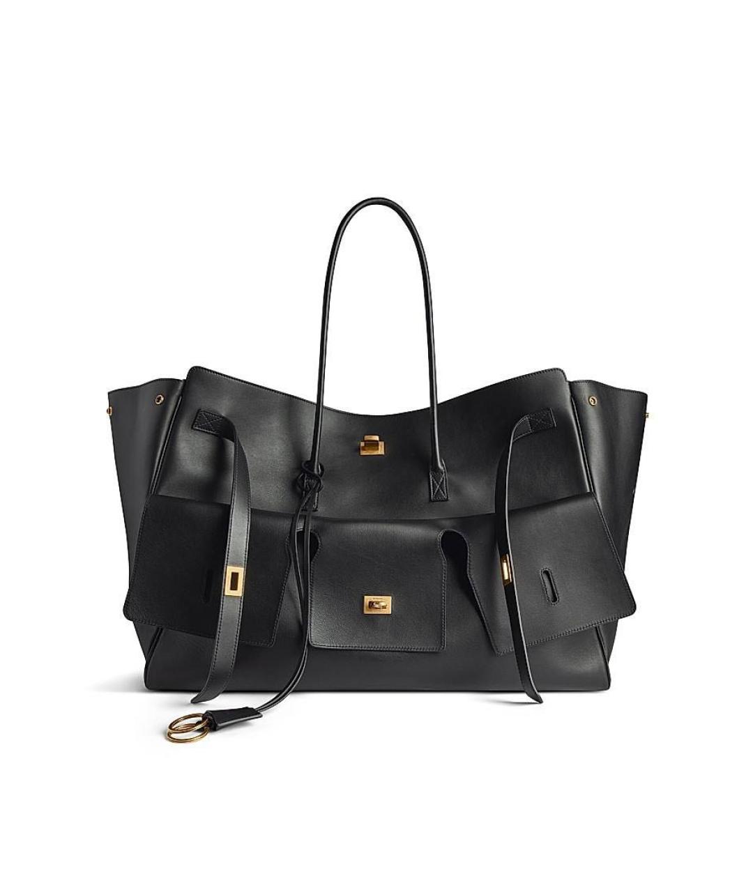 BALENCIAGA Черная кожаная сумка с короткими ручками, фото 8