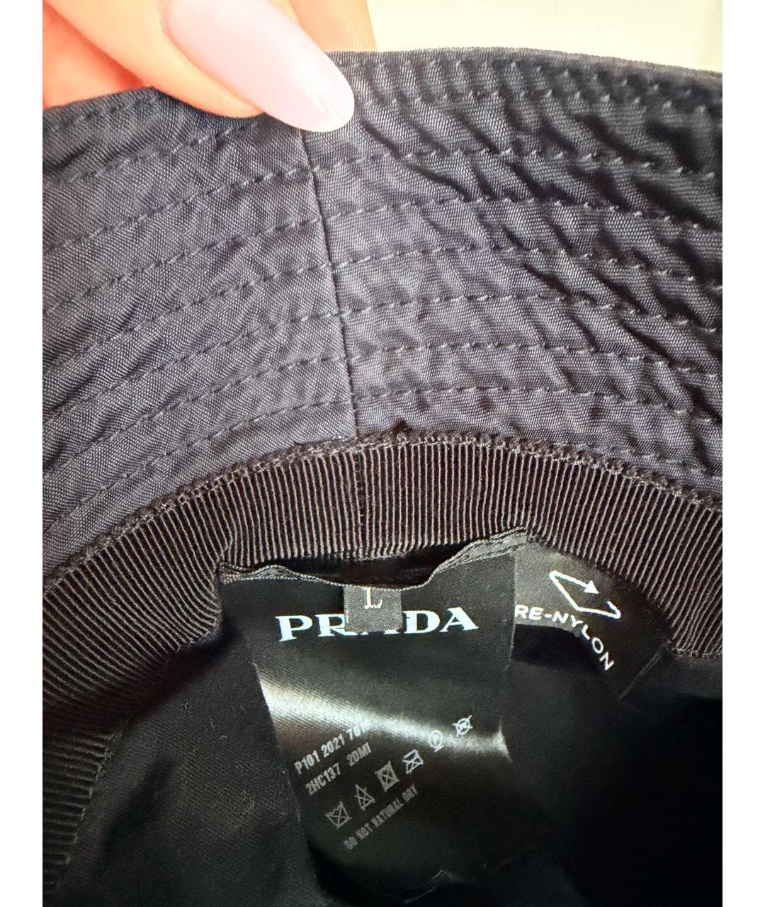 PRADA Темно-синяя синтетическая панама, фото 3