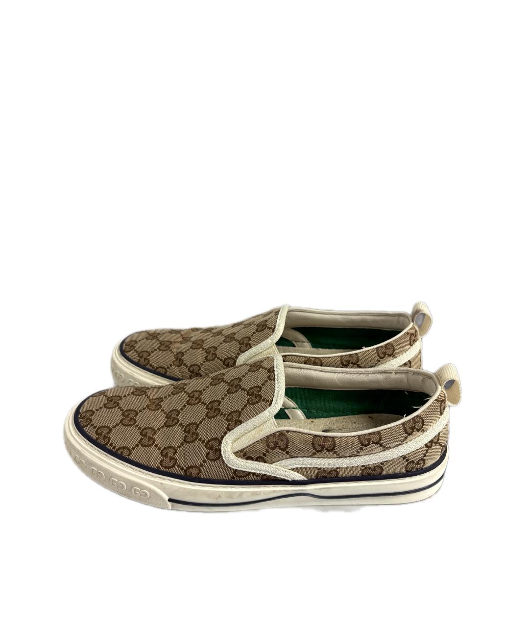 GUCCI Коричневые низкие кроссовки / кеды, фото 6