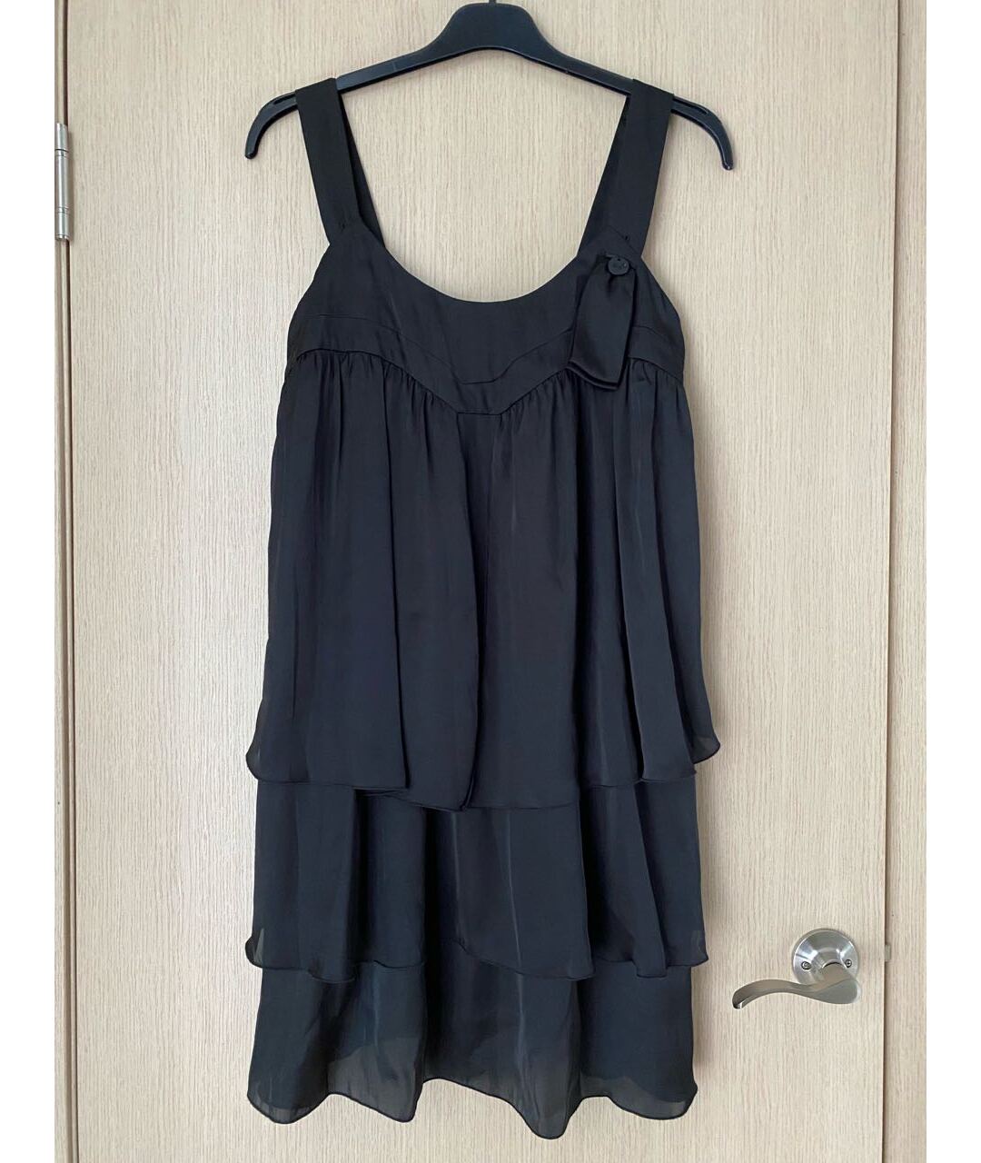 LIU JO Черное шифоновое коктейльное платье, фото 9