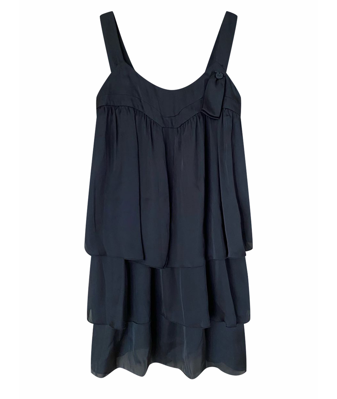 LIU JO Черное шифоновое коктейльное платье, фото 1