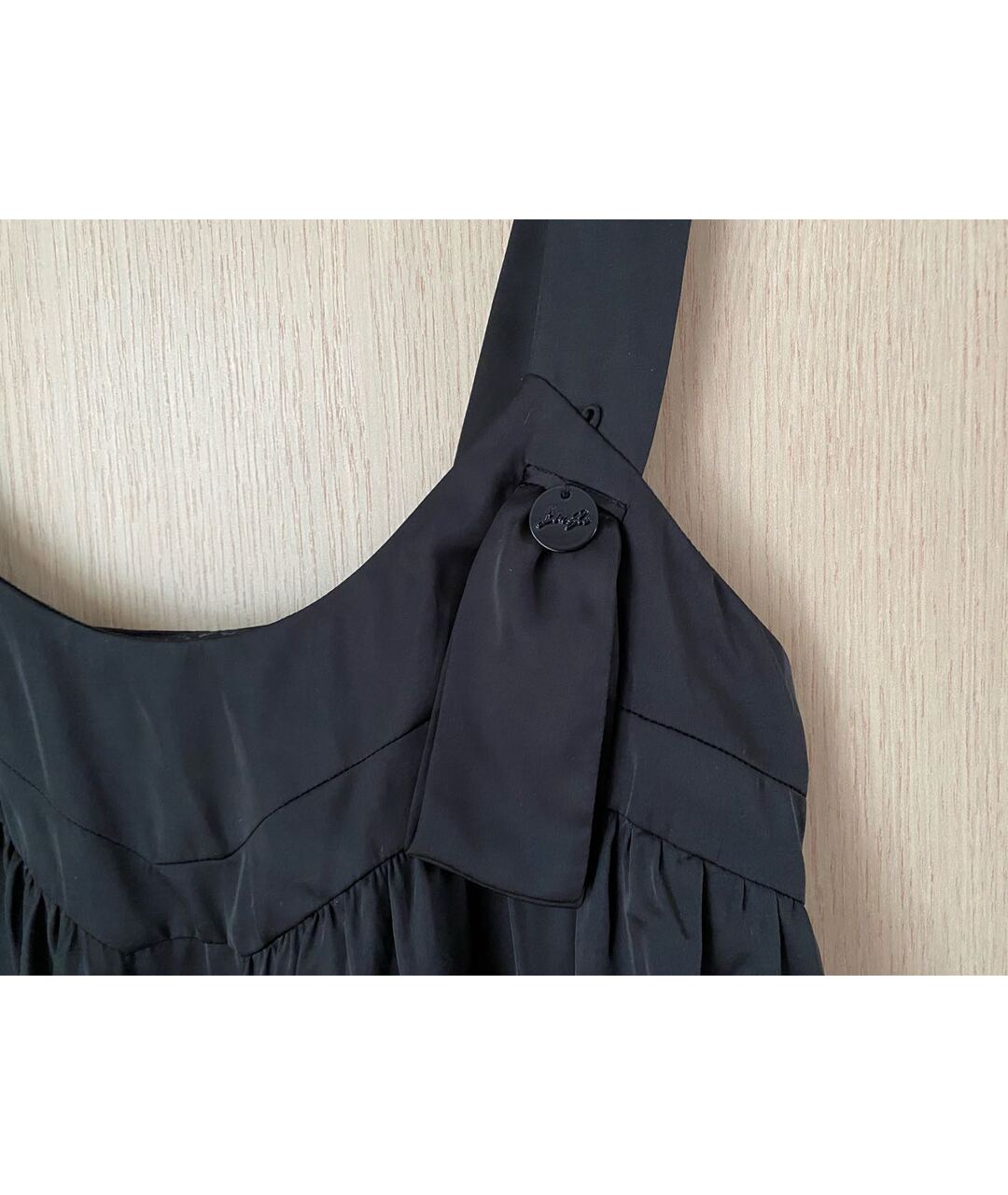 LIU JO Черное шифоновое коктейльное платье, фото 8