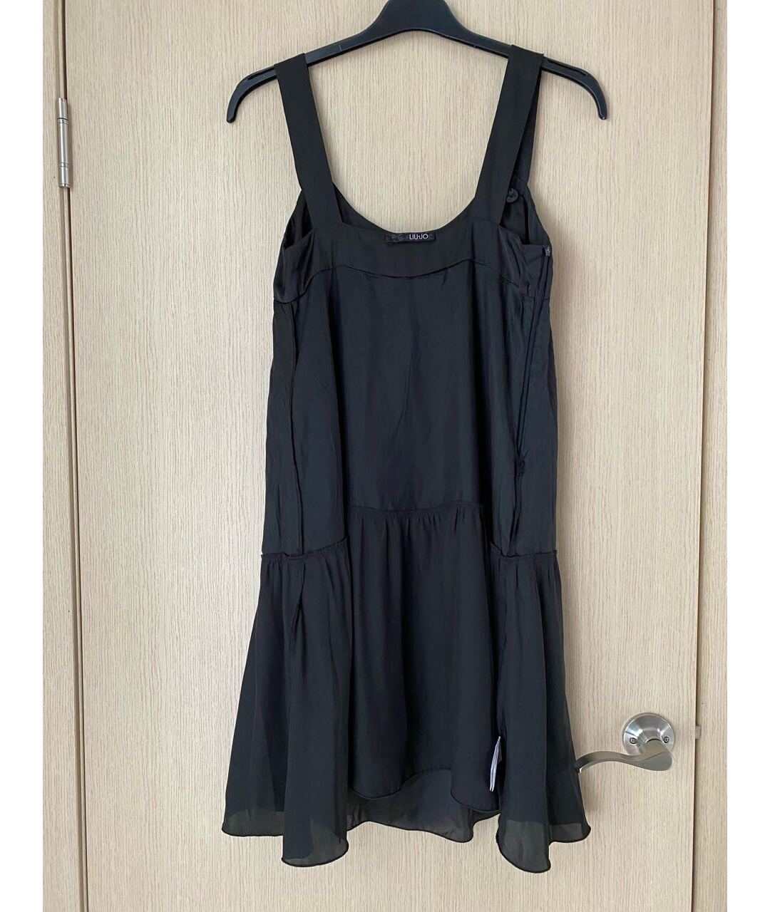 LIU JO Черное шифоновое коктейльное платье, фото 2