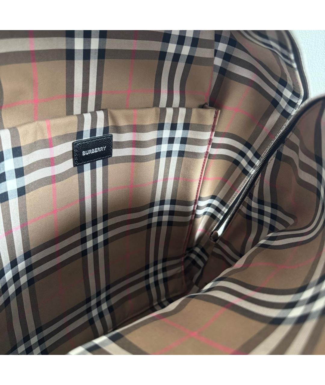 BURBERRY Черный кожаный рюкзак, фото 6