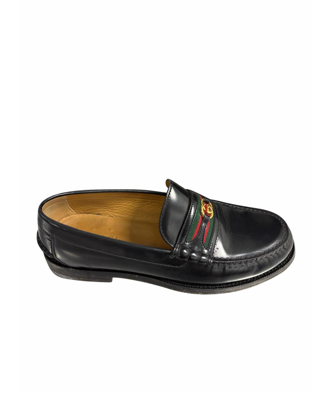 GUCCI Черные лоферы, фото 1