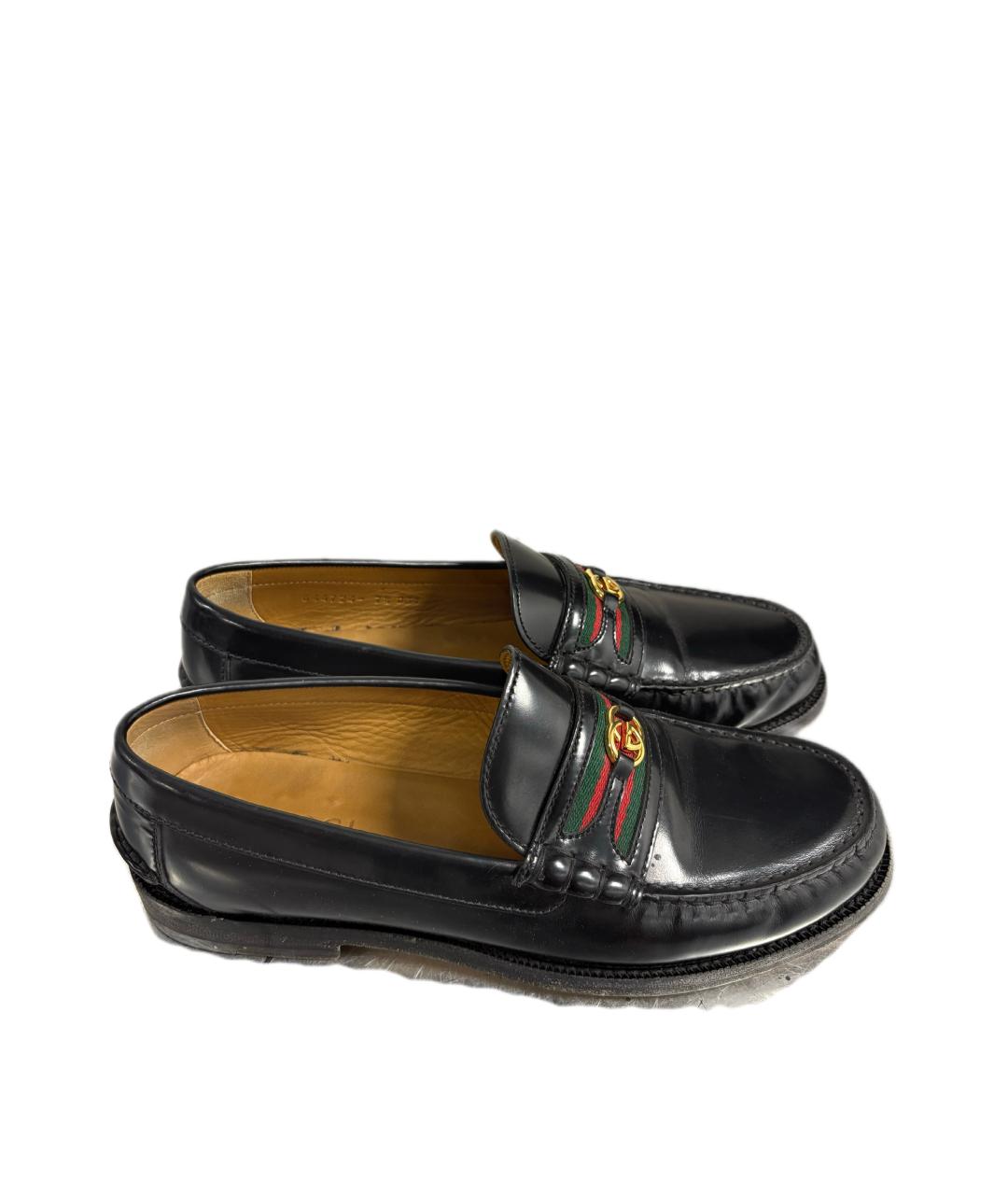 GUCCI Черные лоферы, фото 2