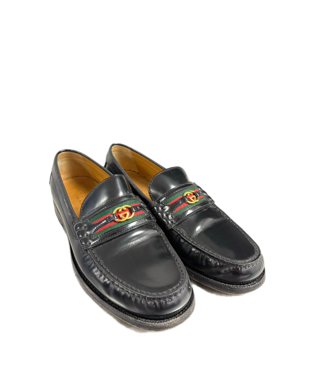 GUCCI Черные лоферы, фото 4