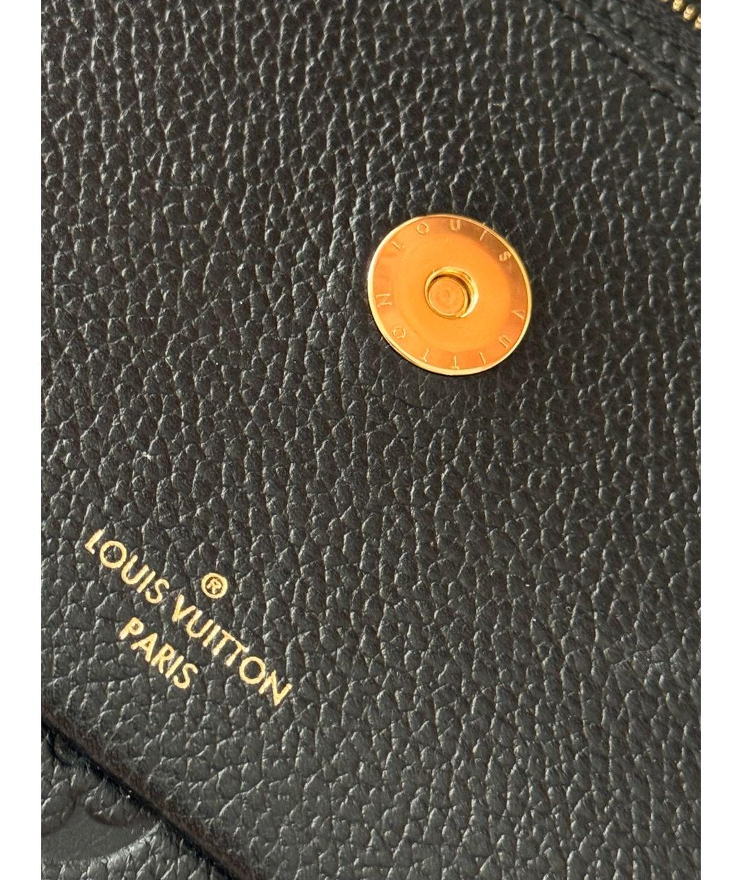 LOUIS VUITTON Черная кожаная сумка через плечо, фото 5
