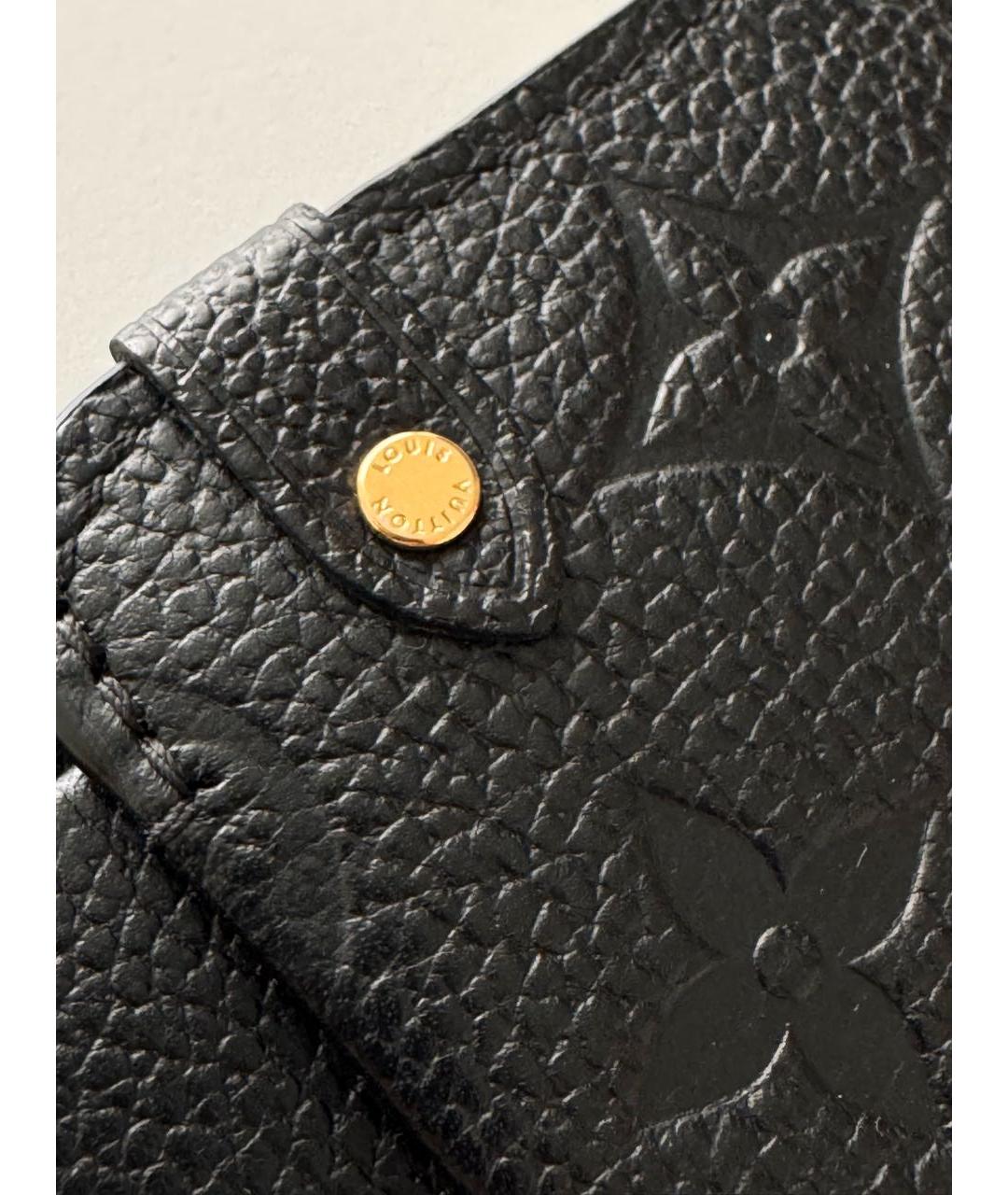 LOUIS VUITTON Черная кожаная сумка через плечо, фото 6