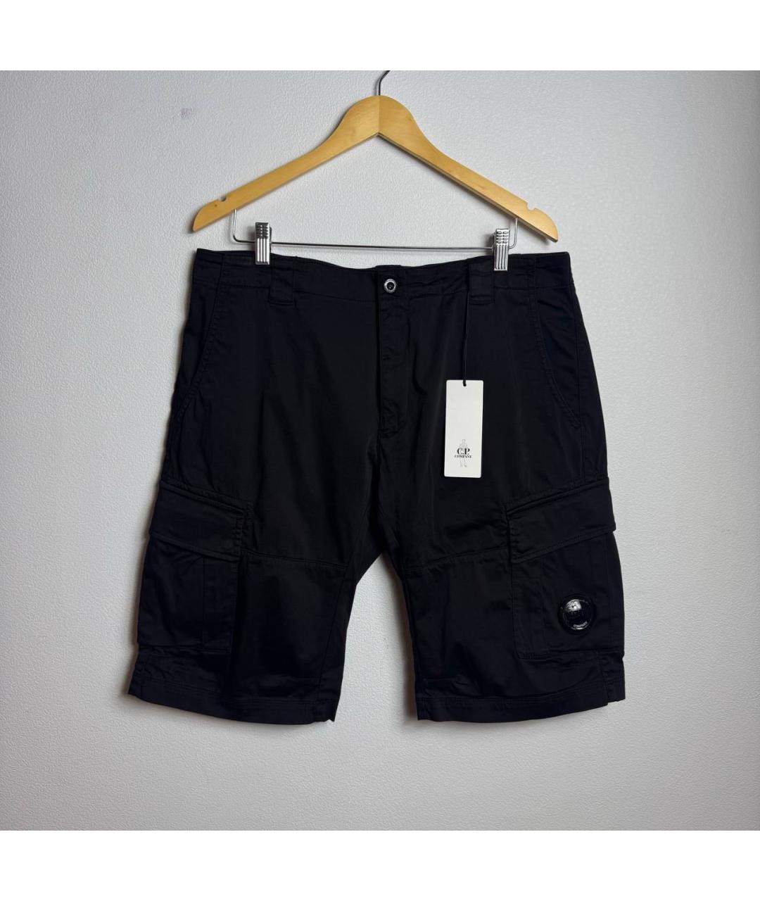 CP COMPANY Черные хлопковые шорты, фото 7