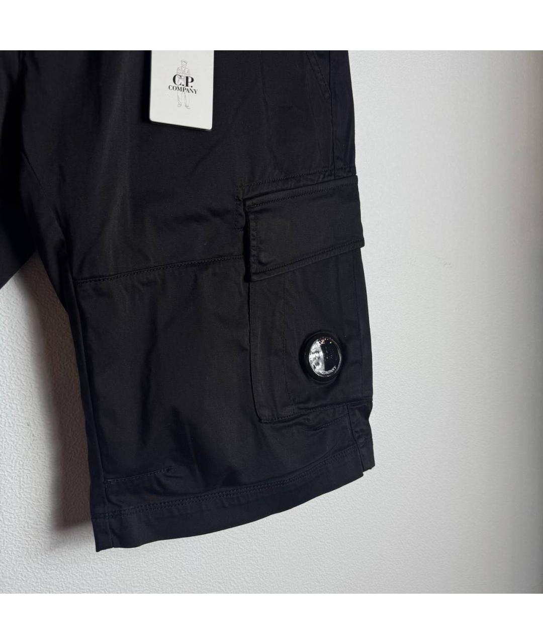 CP COMPANY Черные хлопковые шорты, фото 6