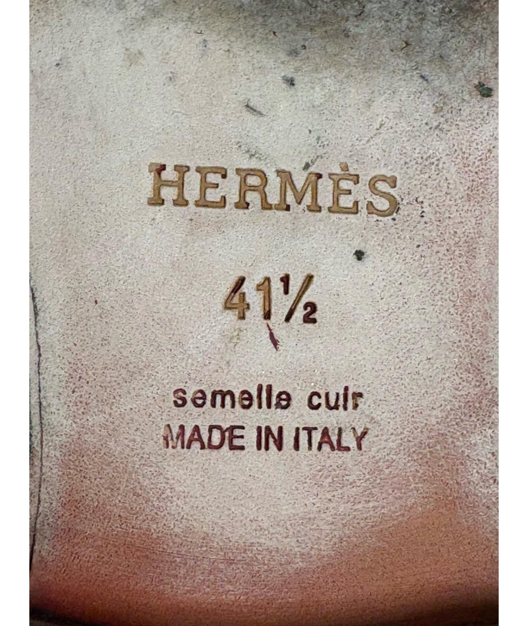 HERMES Черные лоферы, фото 6