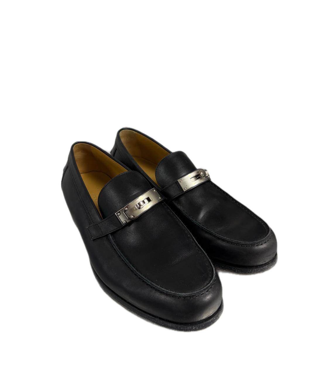 HERMES Черные лоферы, фото 7