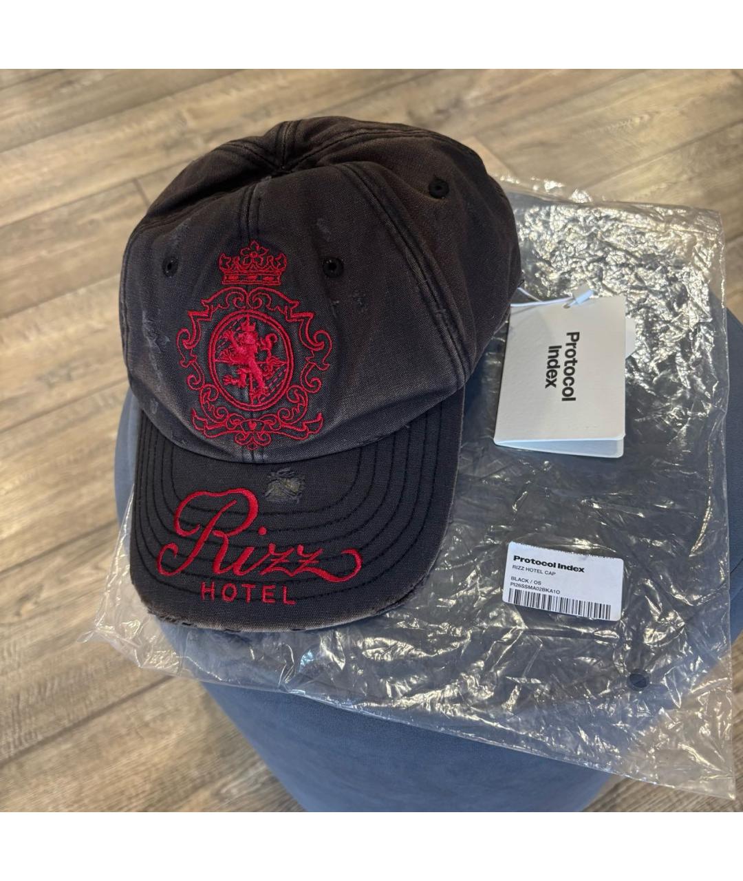 PROTOCOL INDEX Черная хлопковая кепка/бейсболка, фото 6