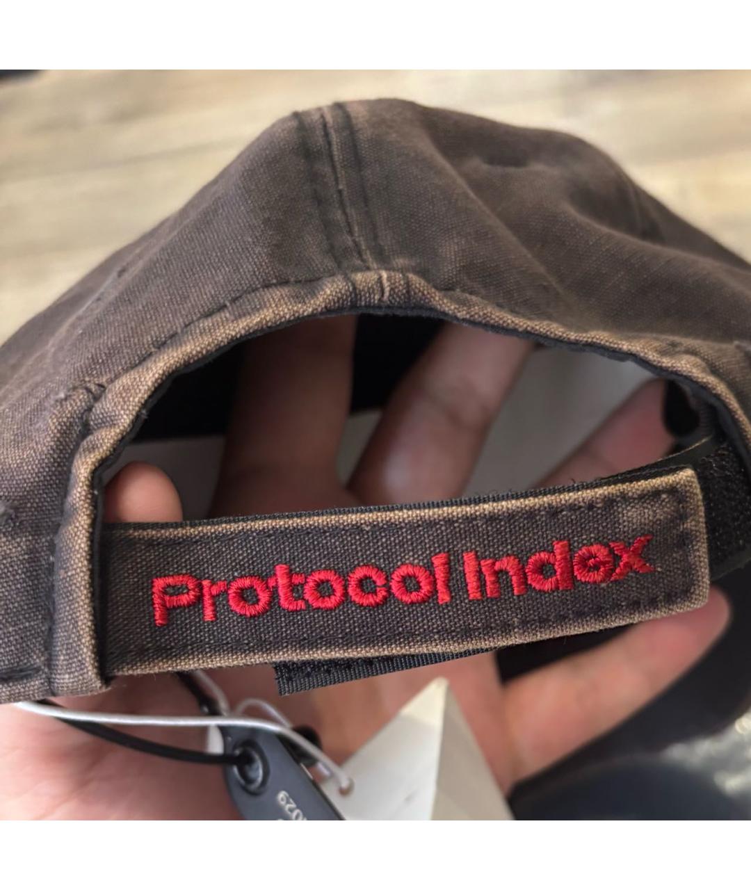 PROTOCOL INDEX Черная хлопковая кепка/бейсболка, фото 2