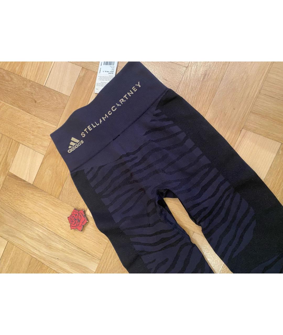 ADIDAS BY STELLA MCCARTNEY Черные синтетические леггинсы и велосипедки, фото 6