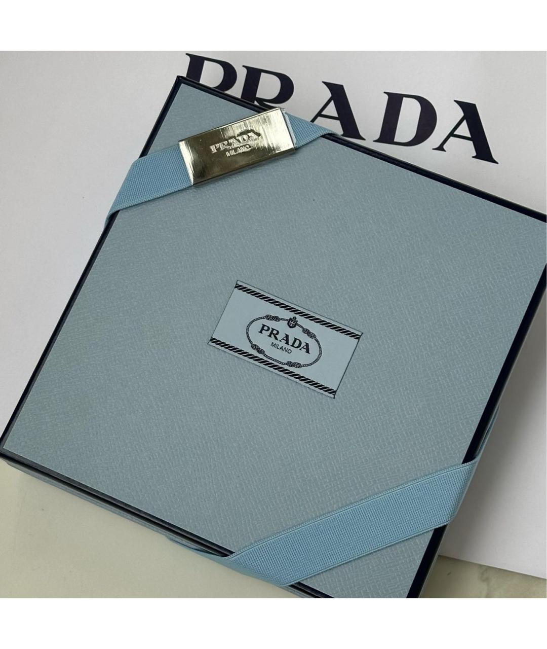 PRADA Фиолетовый шелковый платок, фото 4