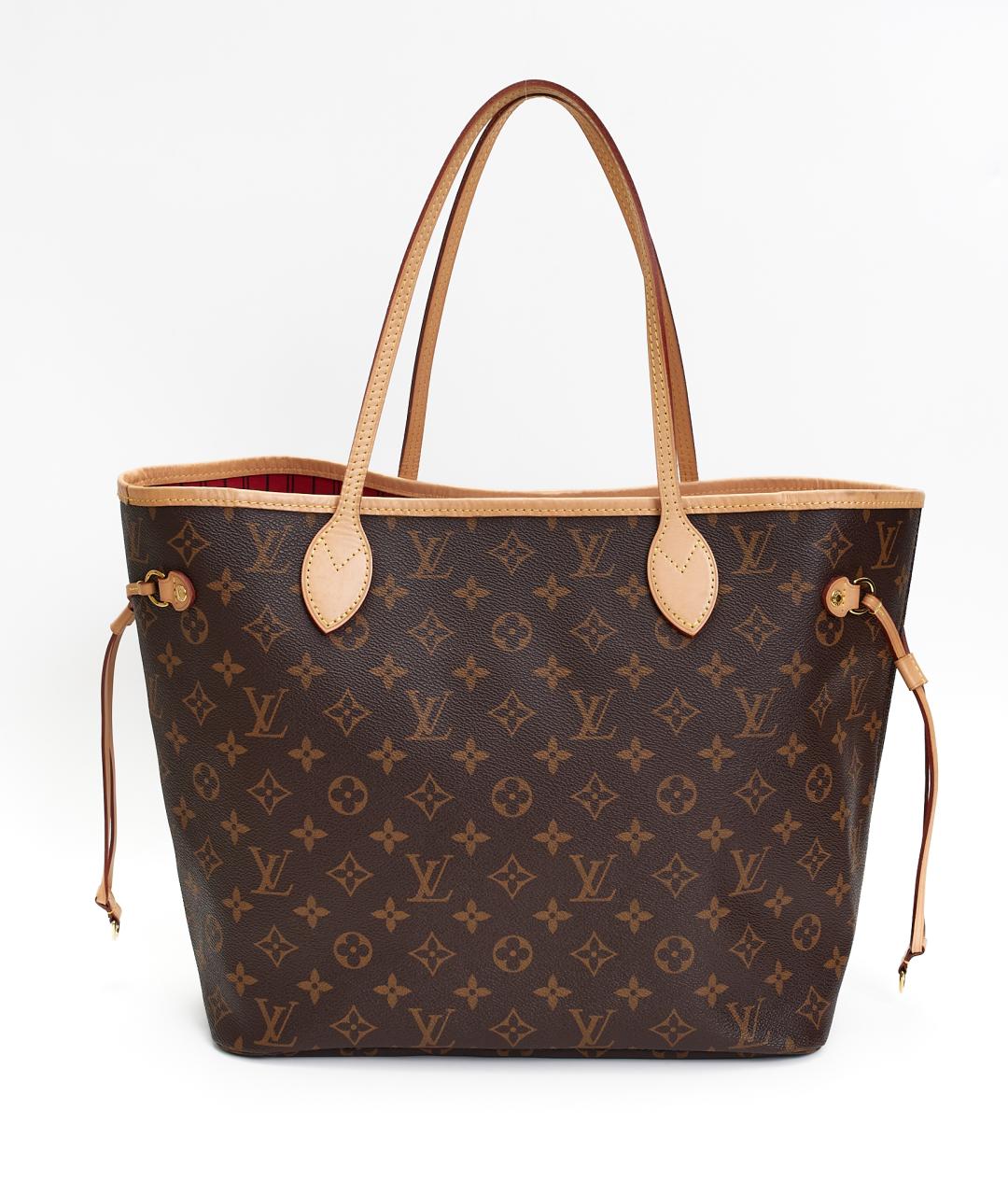 LOUIS VUITTON Коричневая сумка тоут из канвы, фото 3