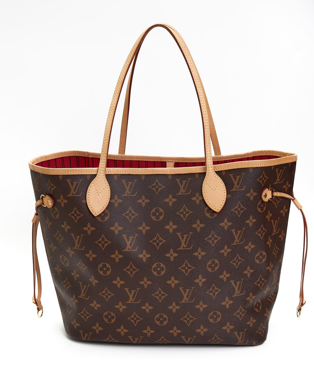 LOUIS VUITTON Коричневая сумка тоут из канвы, фото 7