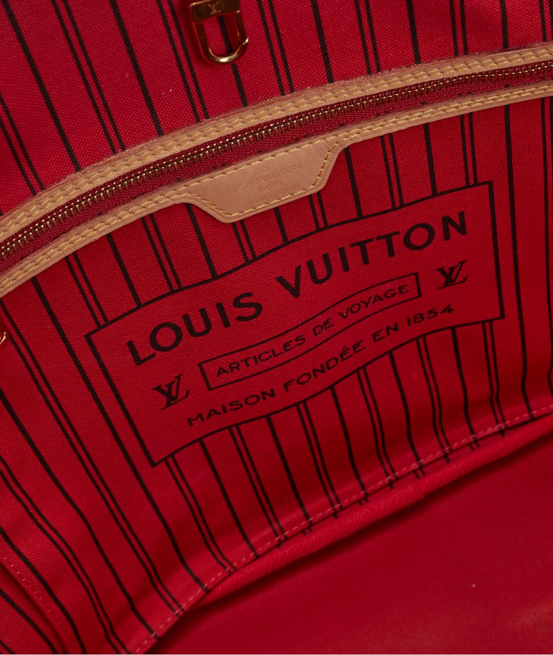 LOUIS VUITTON Коричневая сумка тоут из канвы, фото 4