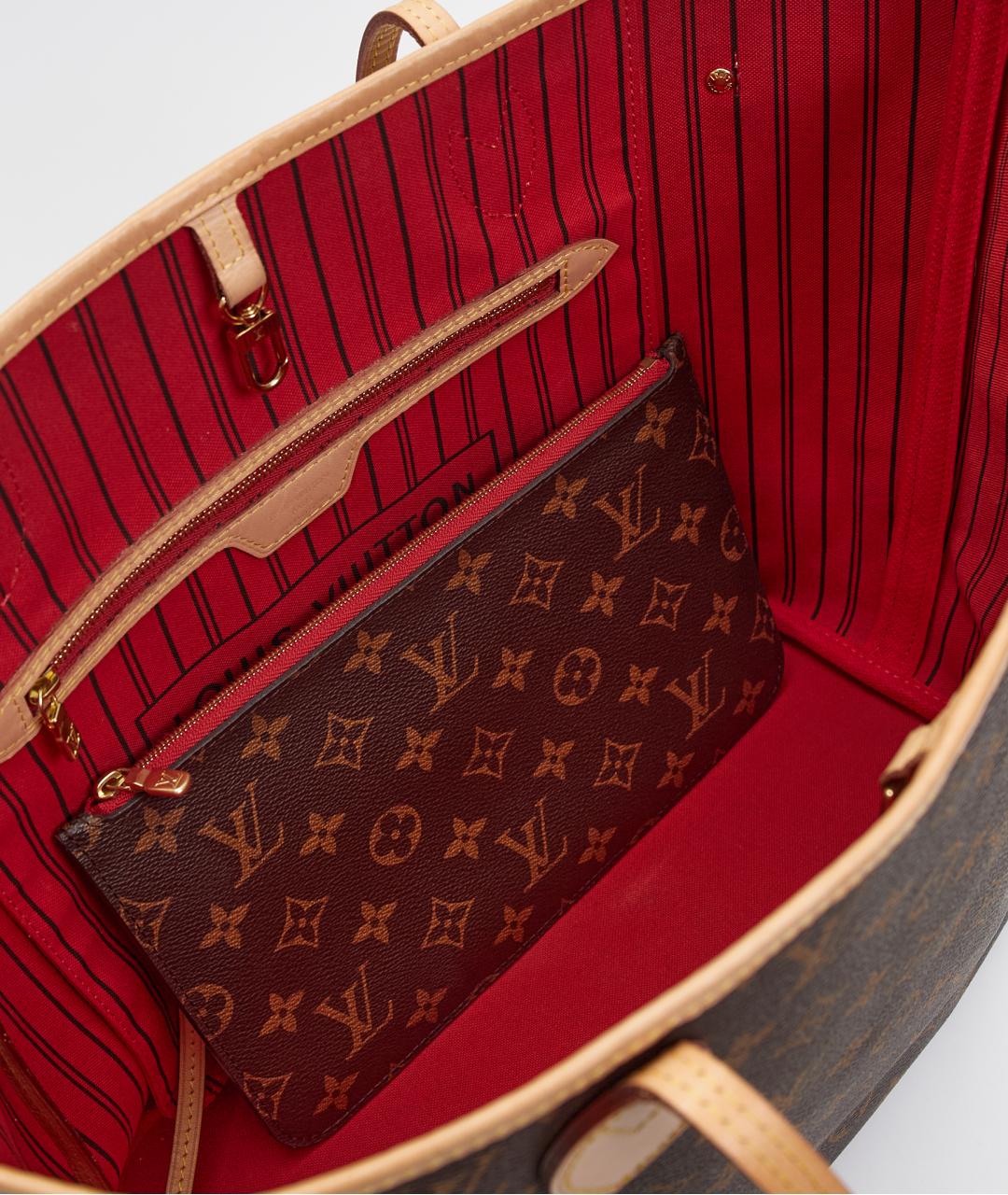 LOUIS VUITTON Коричневая сумка тоут из канвы, фото 5